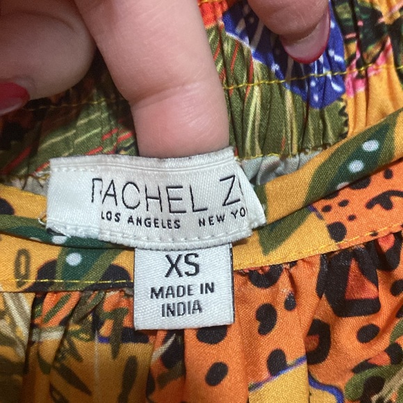 EUC Rachel Zoe Womens Yellow Animal Jungle Print Tropical Tiered Maxi Skirt XS - Picture 7 of 10